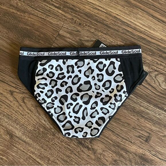 NWT GlideSoul Leopard Print Neoprene Bikini Set Black White Gray Size Small - Picture 7 of 10